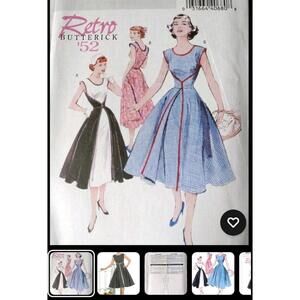 Butterick 4790 Vintage 1950s Retro Wrap Dress Walk-Away Dress Pattern 8-14/16-22